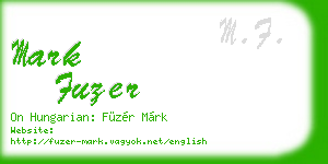 mark fuzer business card